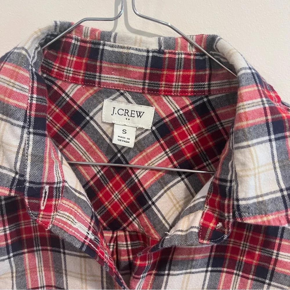J.Crew plaid‎ shirt womens size S